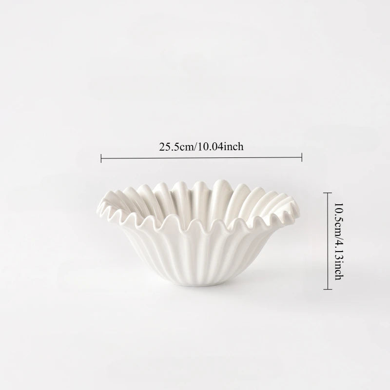 Saladier Blanc en Dentelle