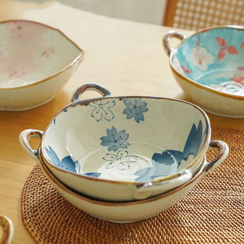 Saladier Design Floral turquoise