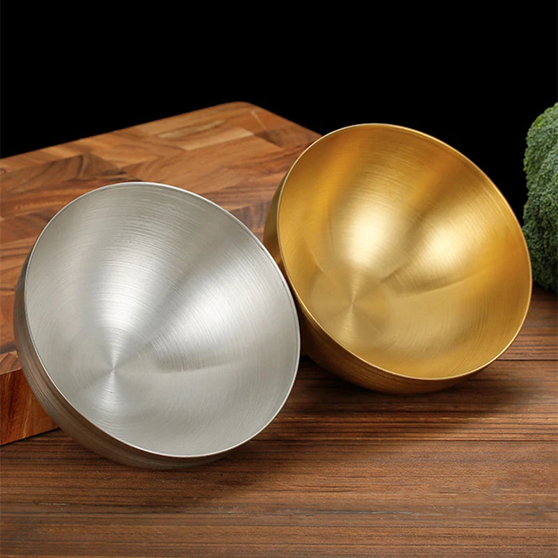 grand saladier inox dore