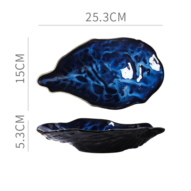 saladier bleu huitre