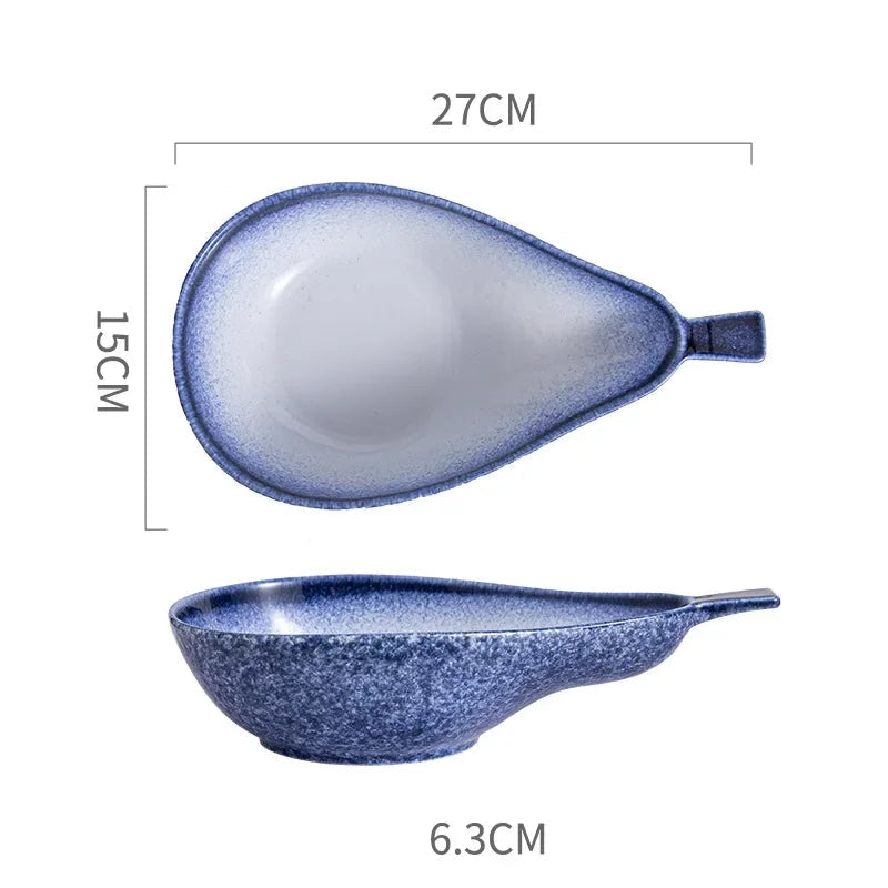 saladier bleu poire