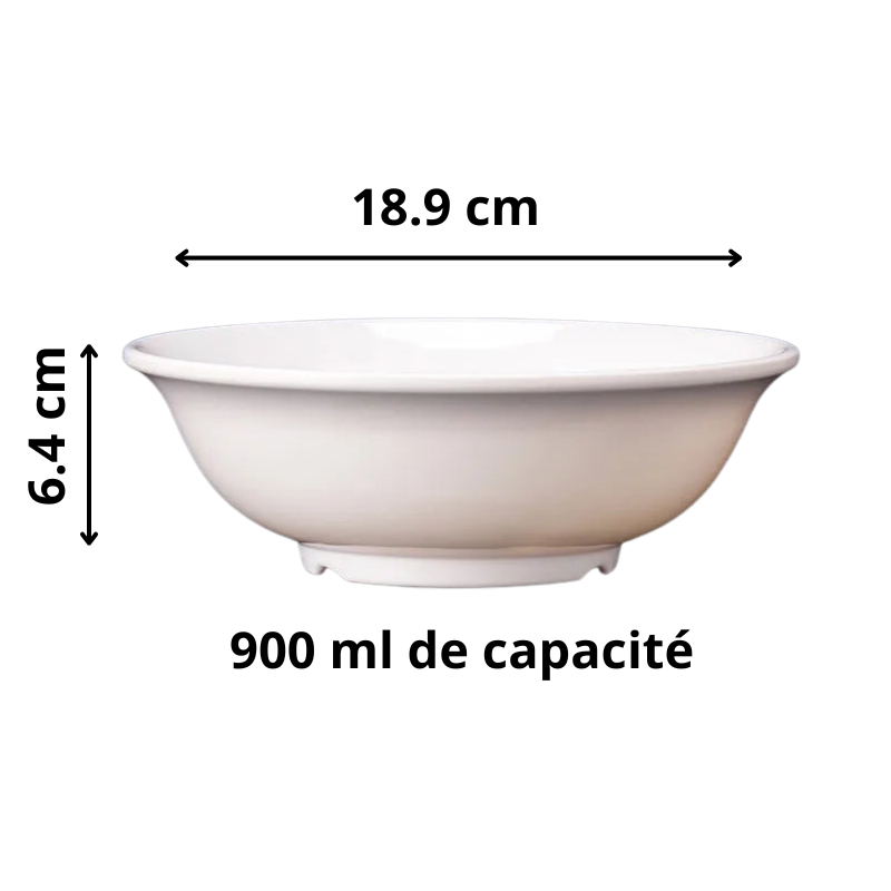 saladier melamine blanc