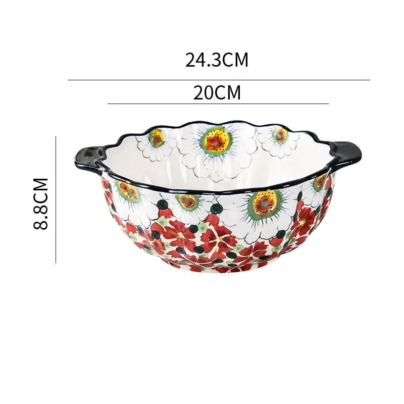 saladier motif fleur