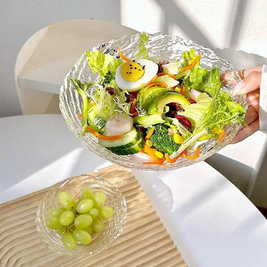 Saladier Verre texturé