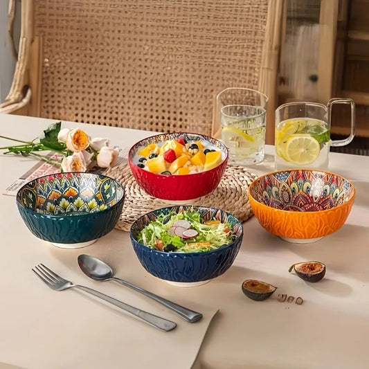 lot de 4 saladiers en céramique 