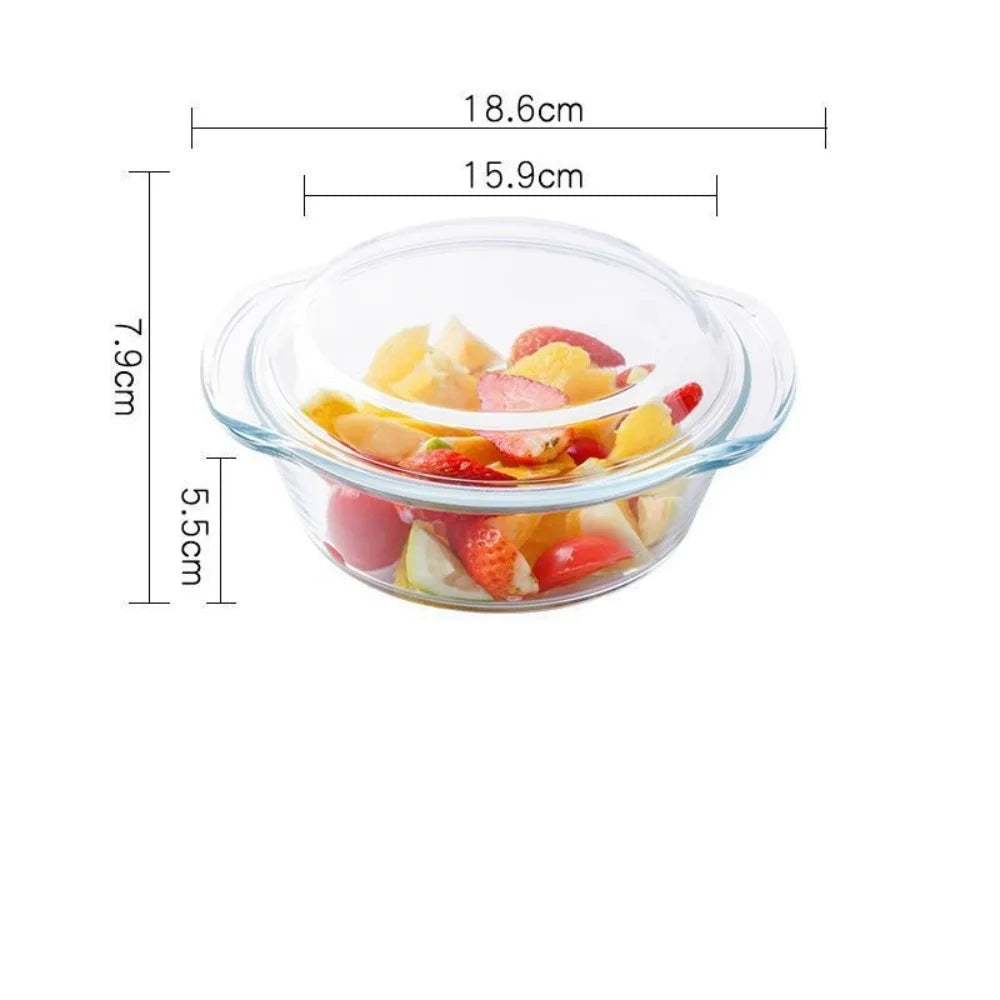 saladier avec couvercle verre 15 cm