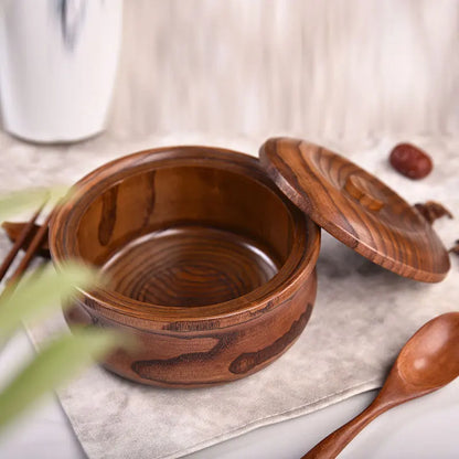 saladier en bois couvercle