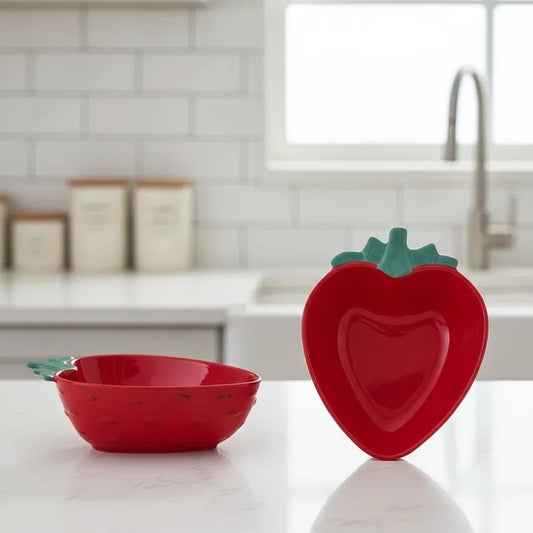 saladier vintage en forme de fraise